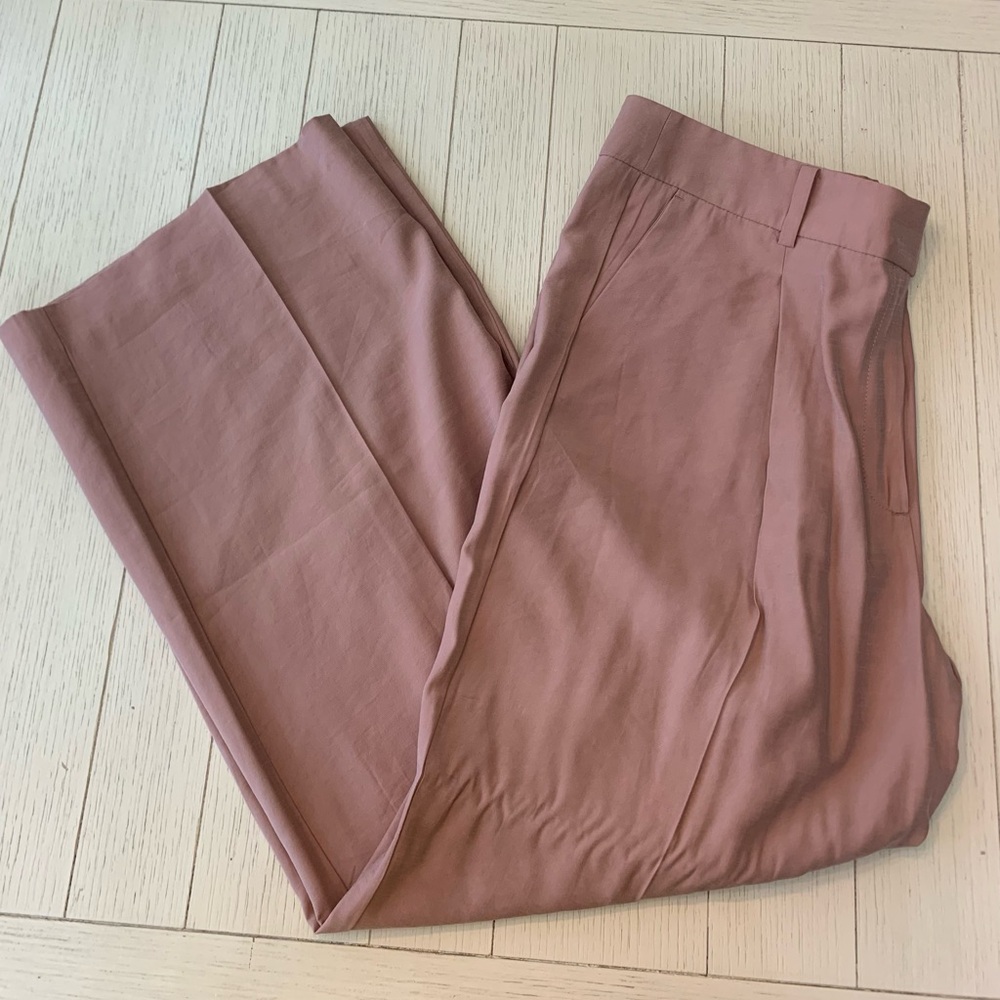 LOFT Women’s Wide Leg Trousers | Size 16 | Mauve Pink